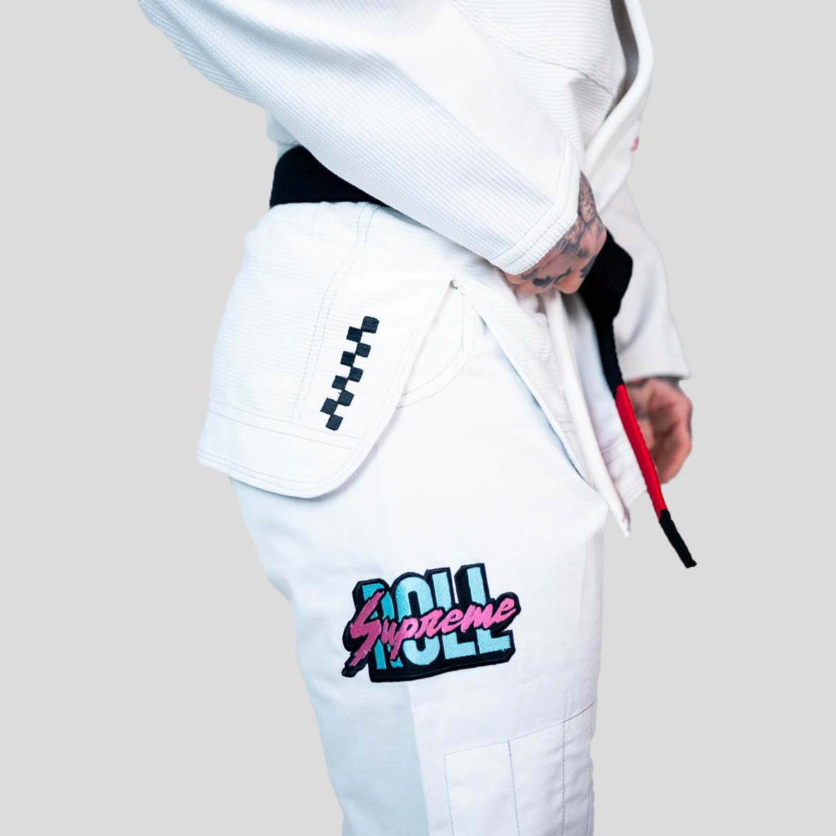 Roll Supreme The Finisher BJJ Gi White at Bytomic Trade and Wholesale