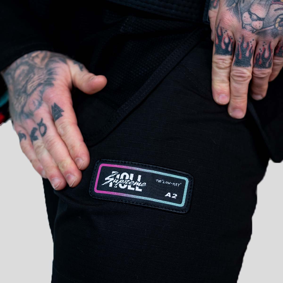 Roll Supreme The Low Key BJJ Gi Black at Bytomic Trade and Wholesale