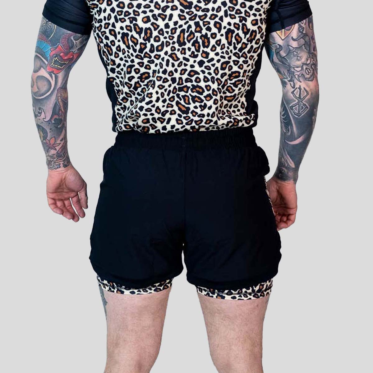 Roll Supreme The Butcher 2 in 1 Jiu Jitsu Shorts Yellow/Brown at Bytomic Trade and Wholesale