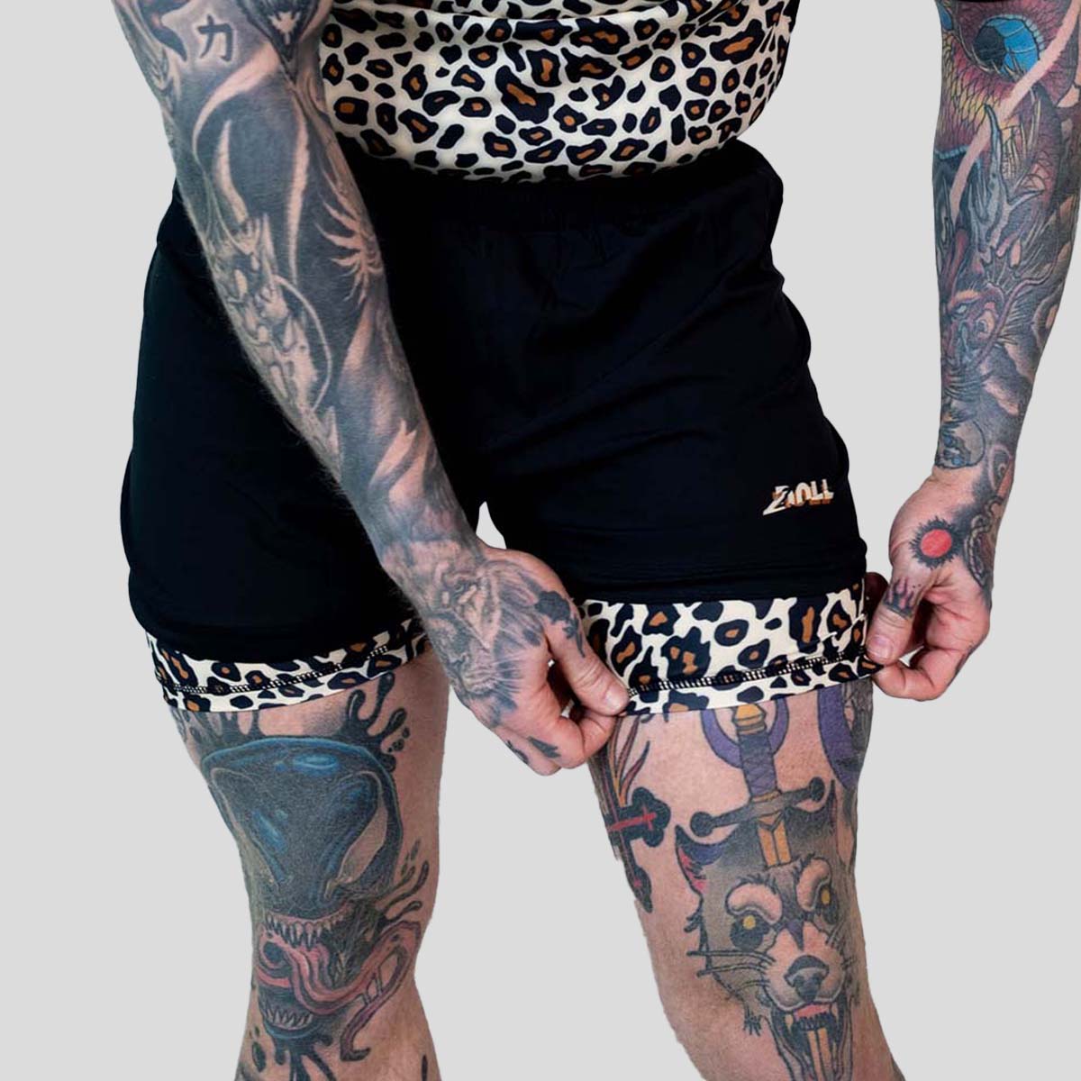 Roll Supreme The Butcher 2 in 1 Jiu Jitsu Shorts Yellow/Brown at Bytomic Trade and Wholesale