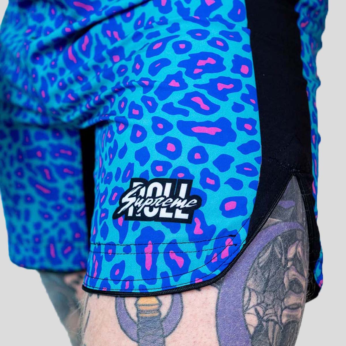 Roll Supreme The Butcher Fight Shorts Blue/Pink at Bytomic Trade and Wholesale