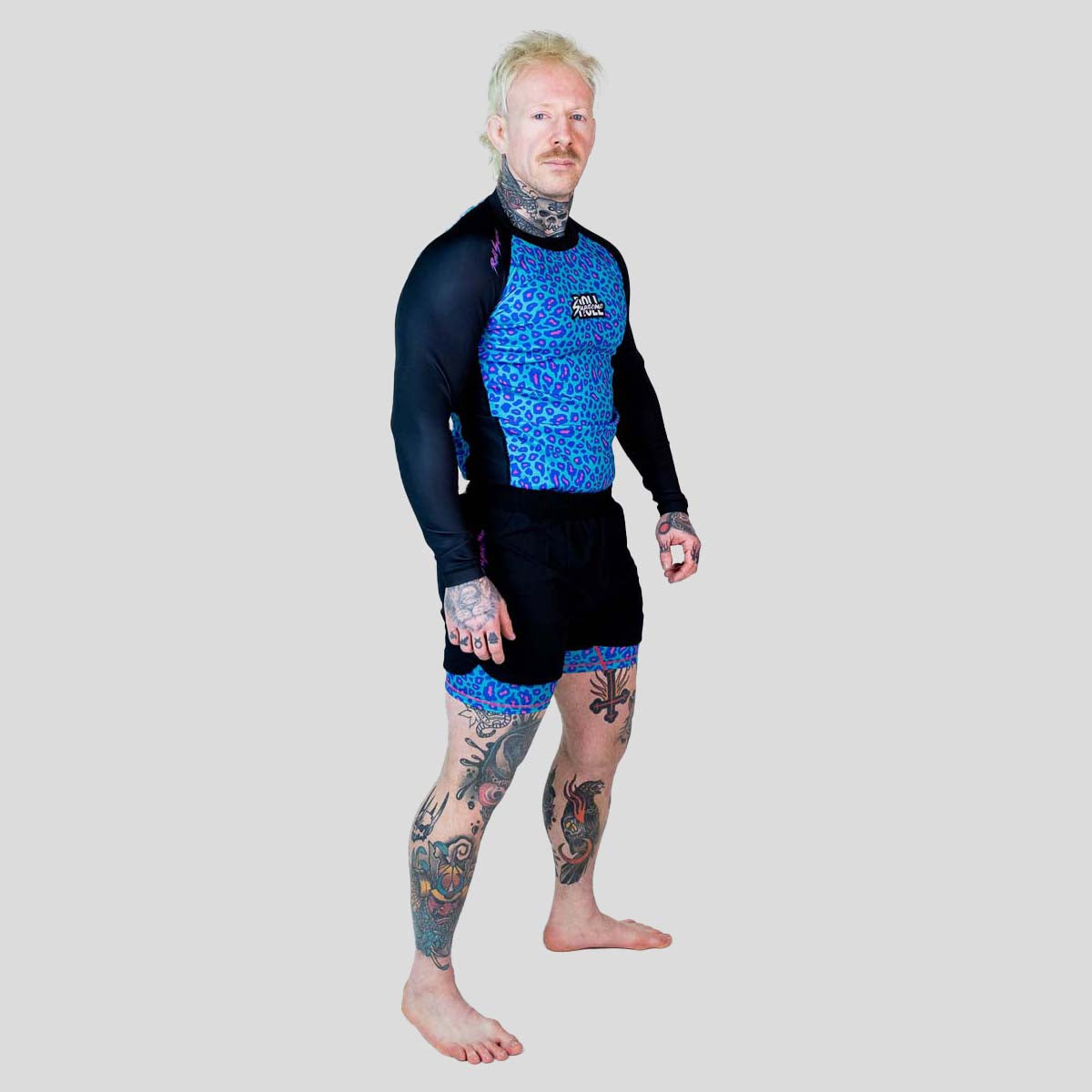 Roll Supreme The Butcher Long Sleeve Rash Guard Blue/Pink at Bytomic Trade and Wholesale