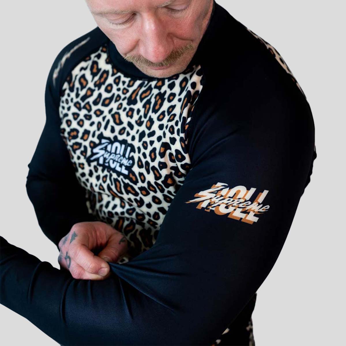 Roll Supreme The Butcher Long Sleeve Rash Guard Yellow/Brown at Bytomic Trade and Wholesale