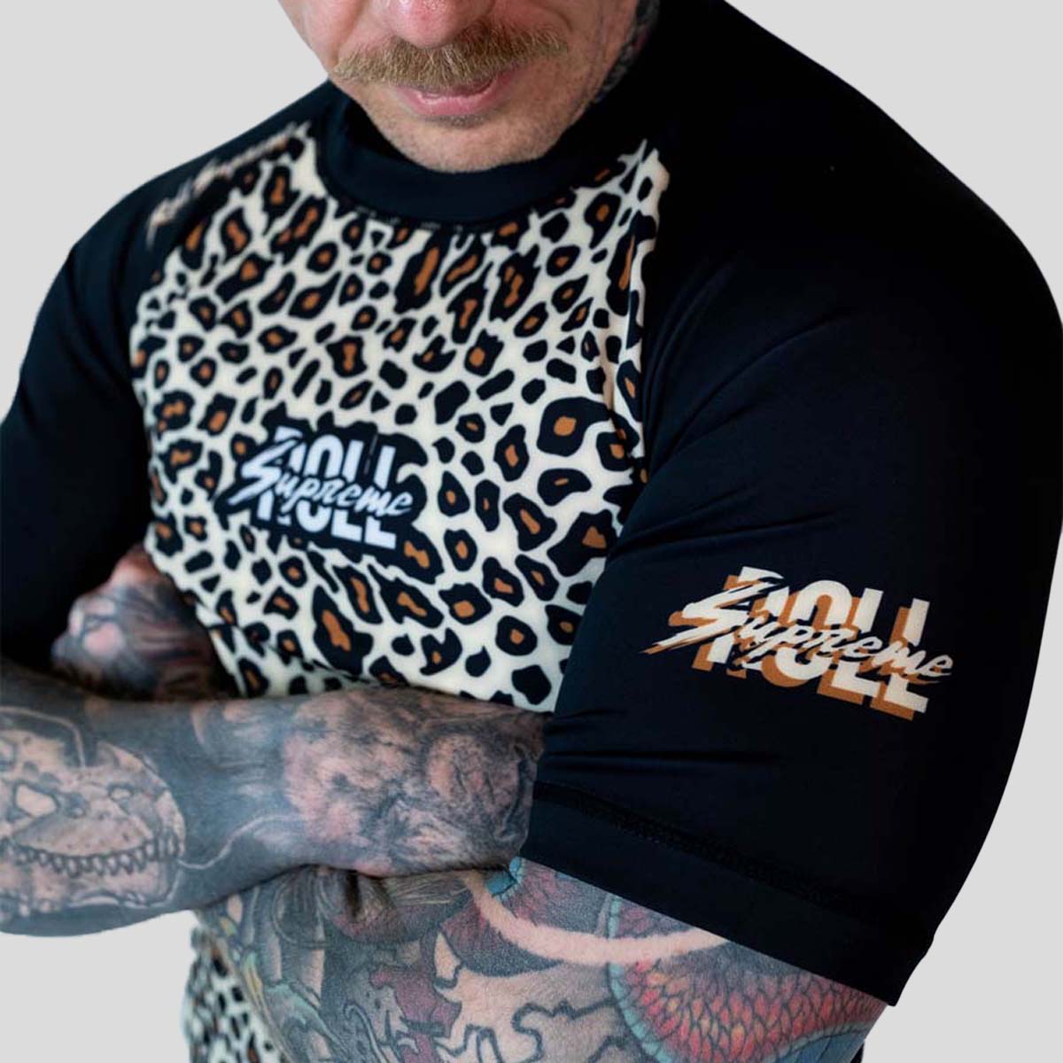 Roll Supreme The Butcher Short Sleeve Rash Guard Yellow/Brown at Bytomic Trade and Wholesale