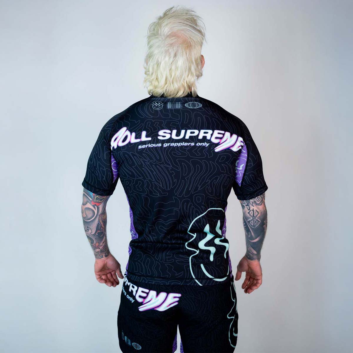 Roll Supreme The Rave Ultraviolet Brain Freeze Short Sleeve Rash Guard at Bytomic Trade and Wholesale