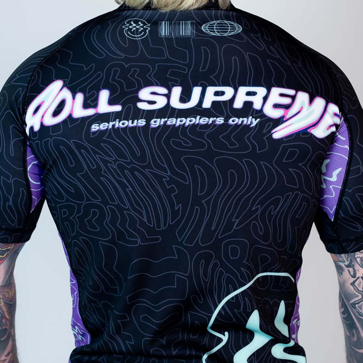 Roll Supreme The Rave Ultraviolet Brain Freeze Short Sleeve Rash Guard at Bytomic Trade and Wholesale