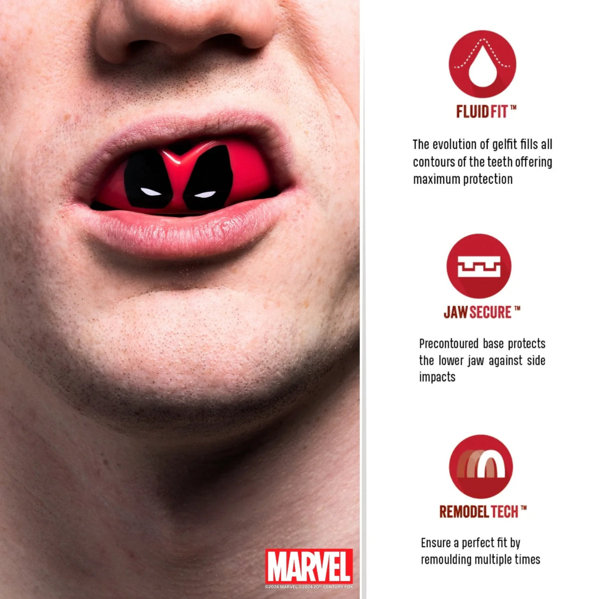 SafeJawz Marvel Deadpool Mouth Guard at Bytomic Trade and Wholesale