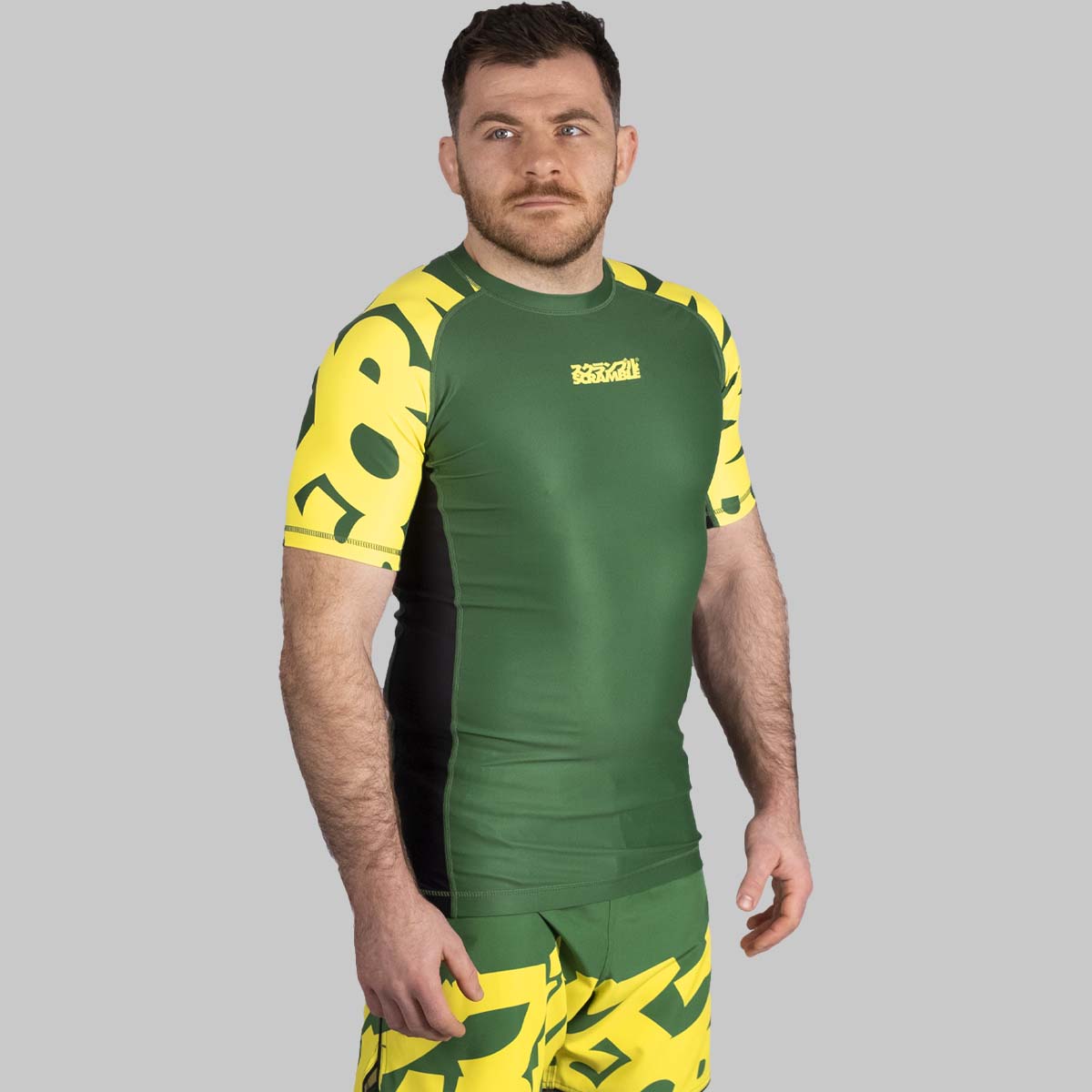 Scramble Baka Rash Guard Green/Yellow