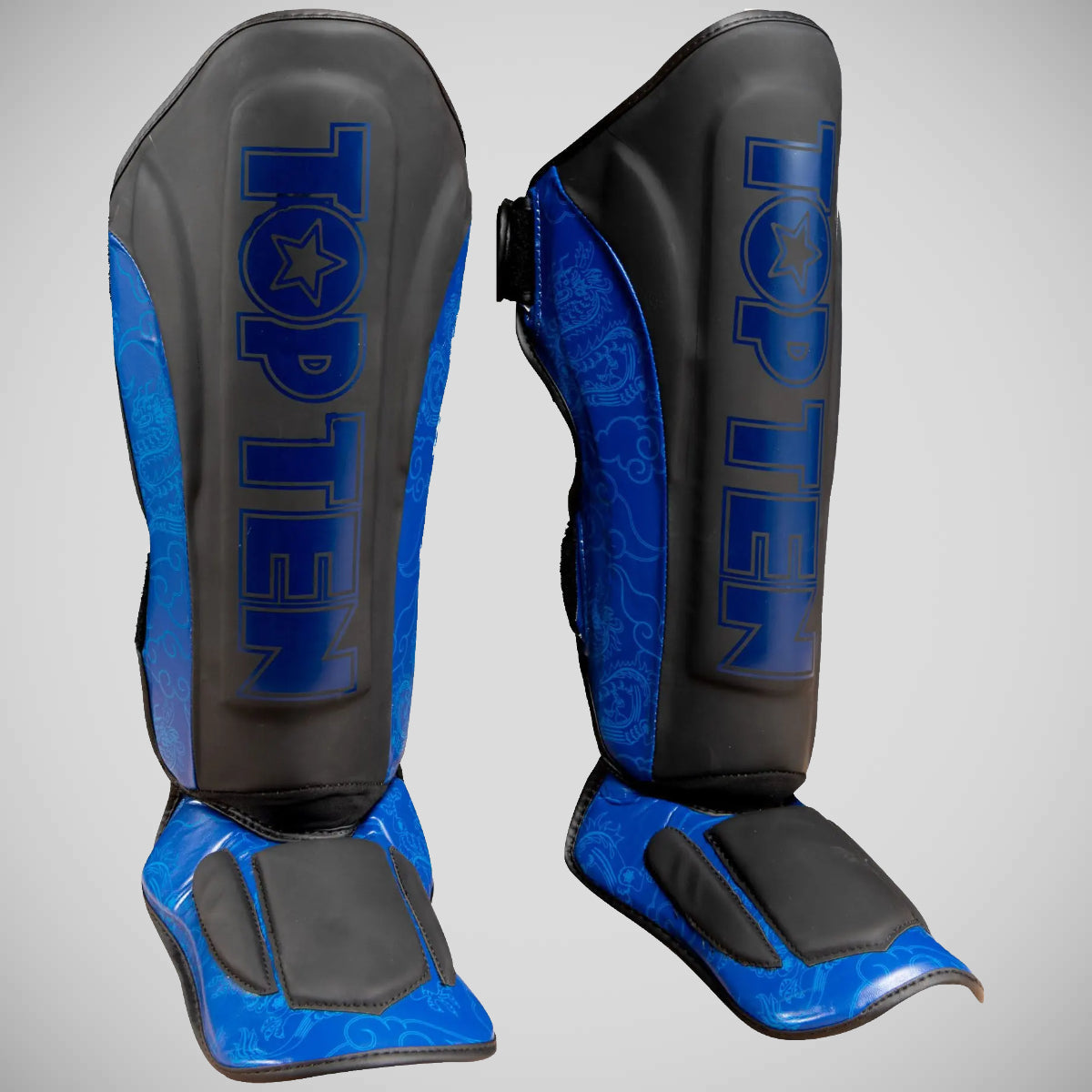 Top Ten Dragon Shin and Instep Guard Black/Blue at Bytomic Trade and Wholesale