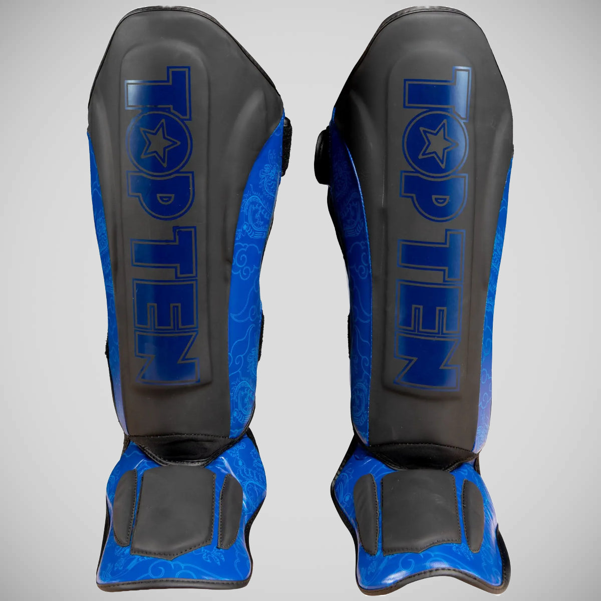 Top Ten Dragon Shin and Instep Guard Black/Blue at Bytomic Trade and Wholesale