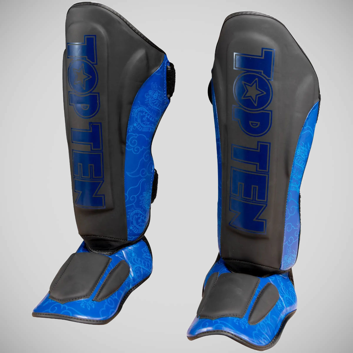 Top Ten Dragon Shin and Instep Guard Black/Blue at Bytomic Trade and Wholesale