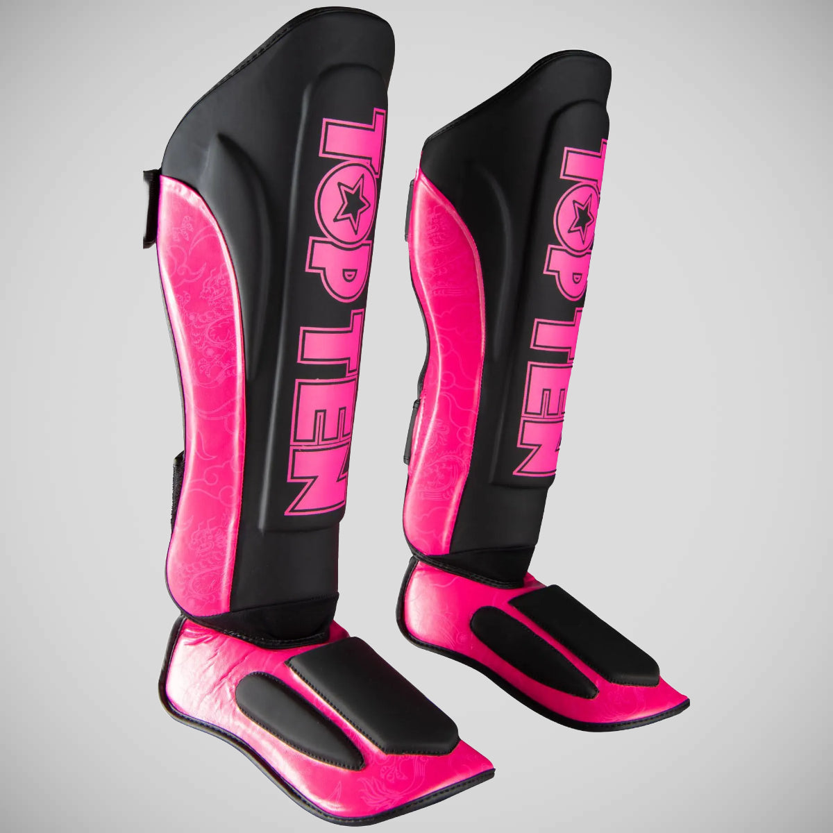 Top Ten Dragon Shin and Instep Guard Black/Pink at Bytomic Trade and Wholesale