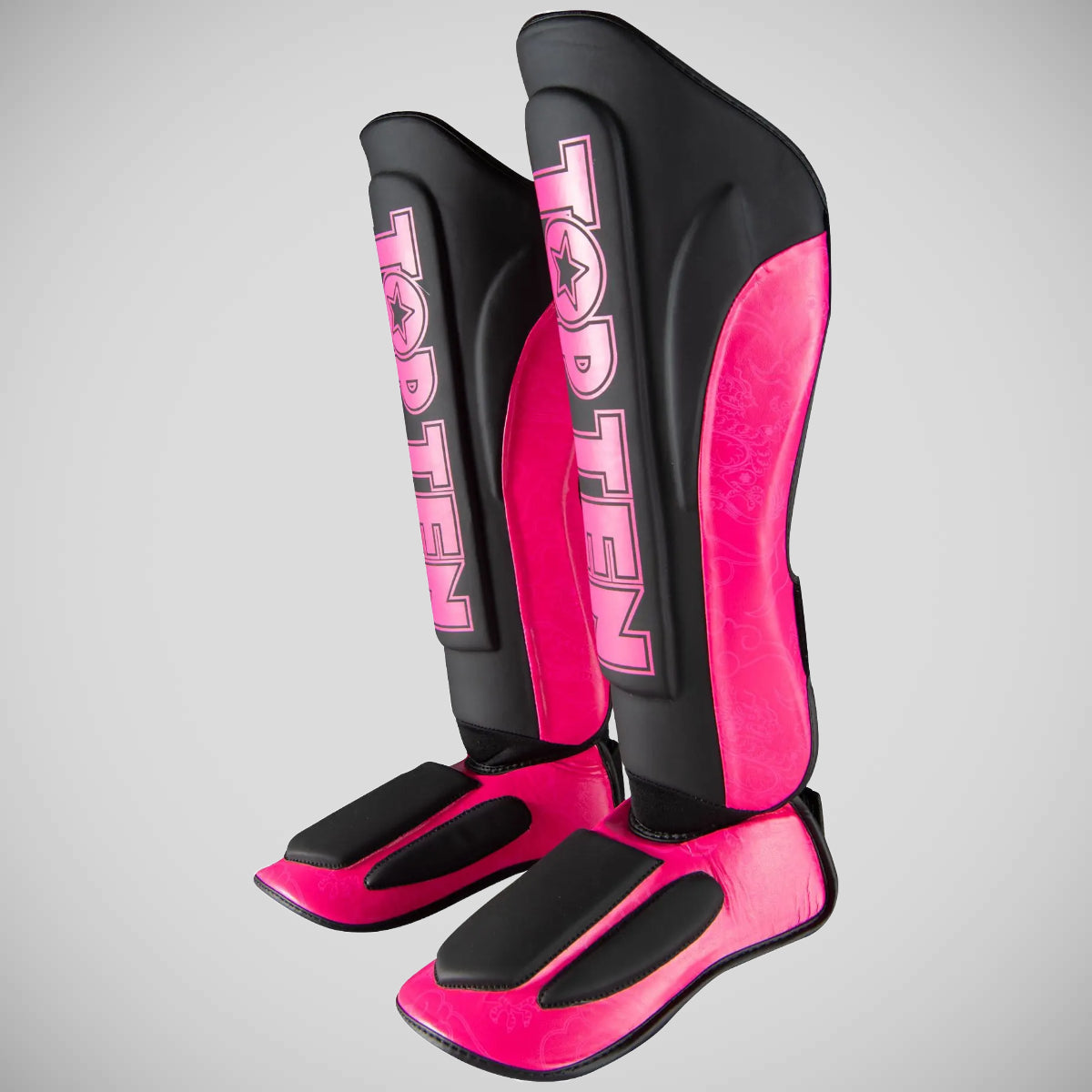 Top Ten Dragon Shin and Instep Guard Black/Pink at Bytomic Trade and Wholesale