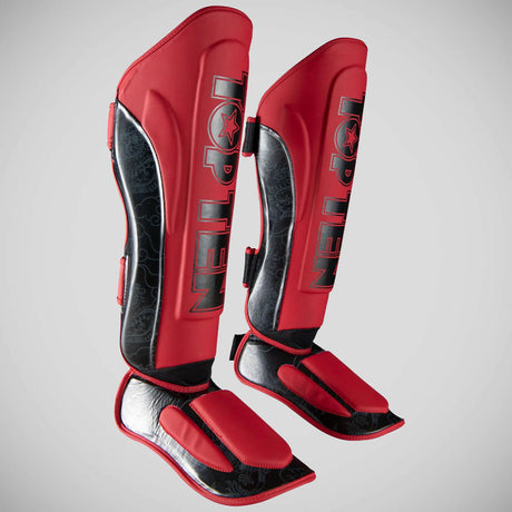 Top Ten Dragon Shin and Instep Guard Red/Black at Bytomic Trade and Wholesale