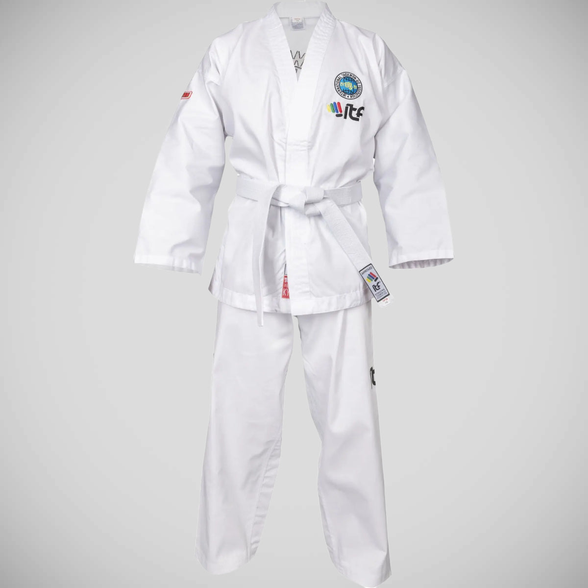 White Top Ten ITF Student Uniform with Slip Jacket at Bytomic Trade and Wholesale