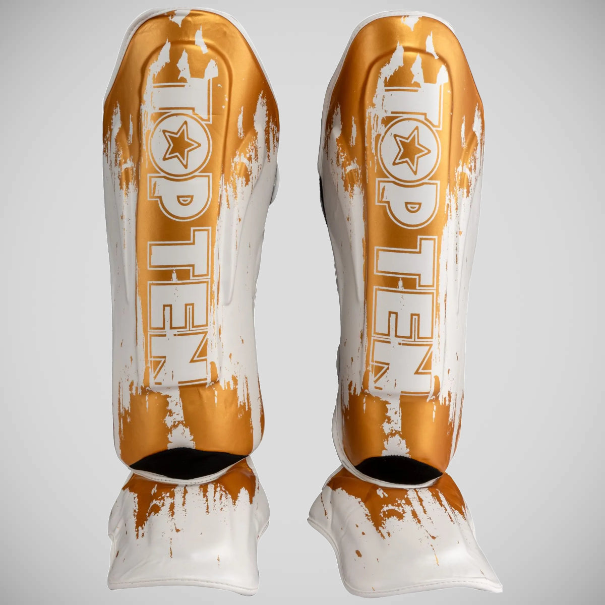 Top Ten Power Ink Golden Star Shin/Instep Guards White/Gold at Bytomic Trade and Wholesale