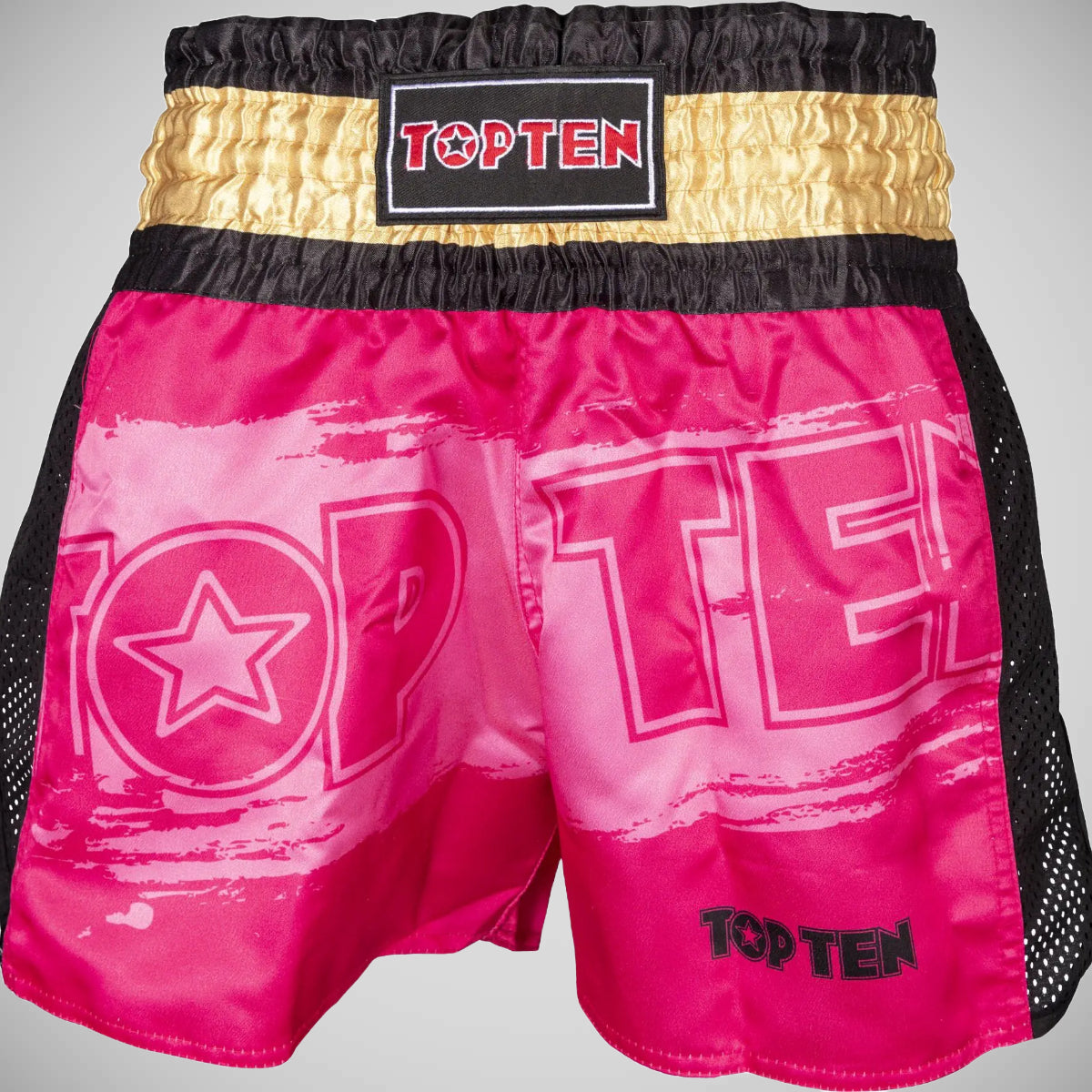 Top Ten Power Ink Kickboxing Shorts Pink/Gold at Bytomic Trade and Wholesale