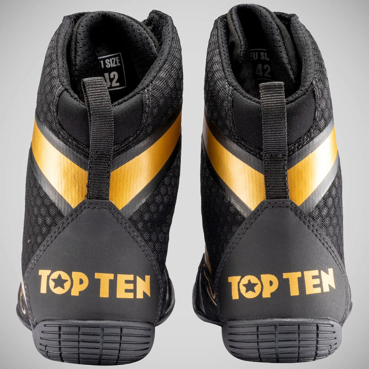 Top Ten Speedmaster Boxing Boots Black/Gold at Bytomic Trade and Wholesale