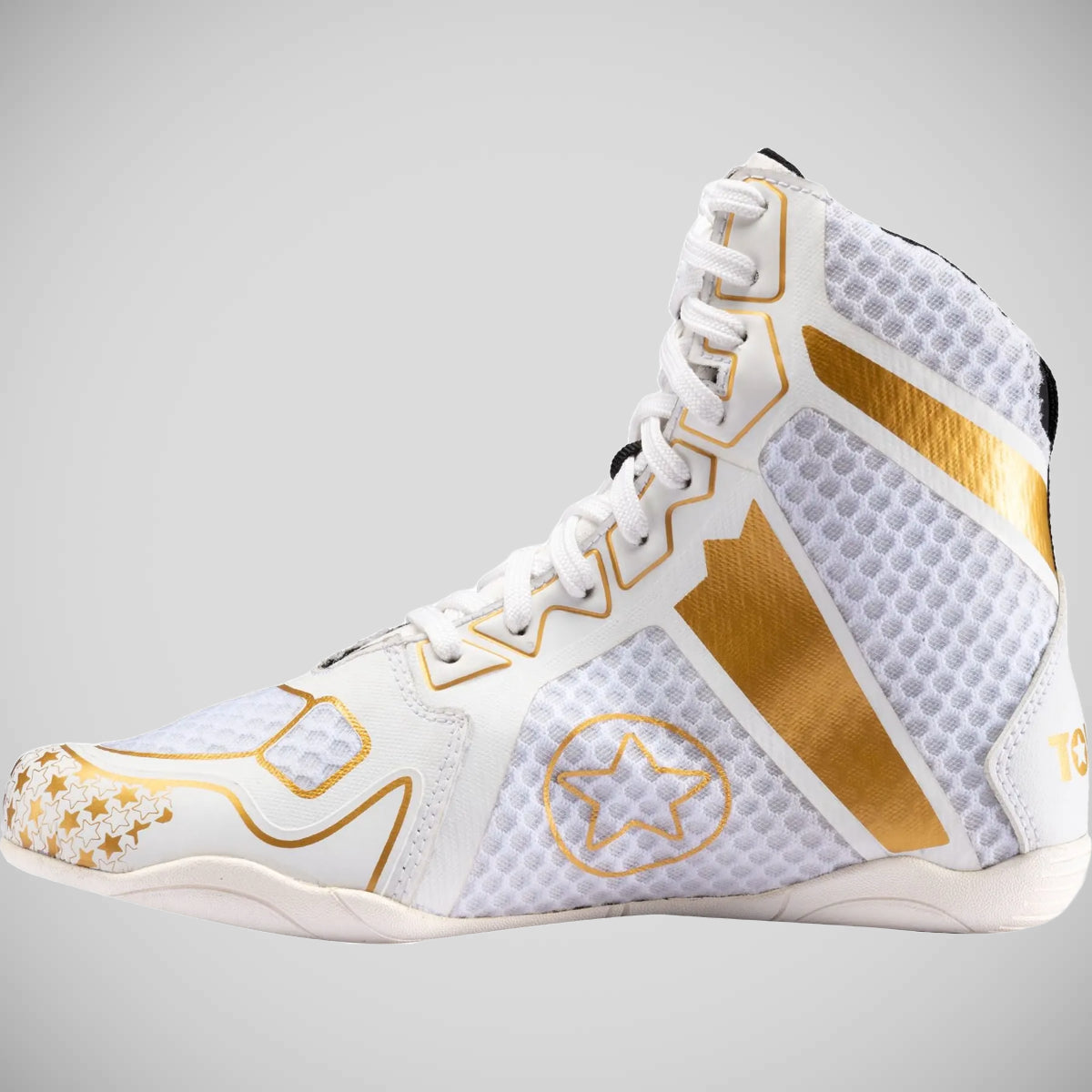 Top Ten Speedmaster Boxing Boots White/Gold at Bytomic Trade and Wholesale