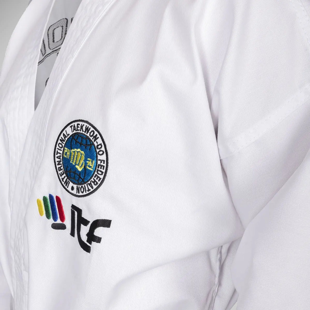 White Top Ten Student ITF Tae Kwon-Do Dobok at Bytomic Trade and Wholesale