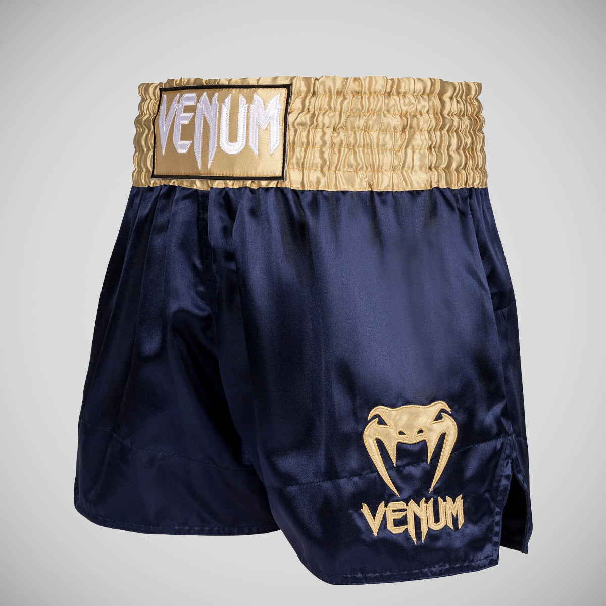 Venum Classic Muay Thai Shorts Navy/Gold at Bytomic Trade and Wholesale