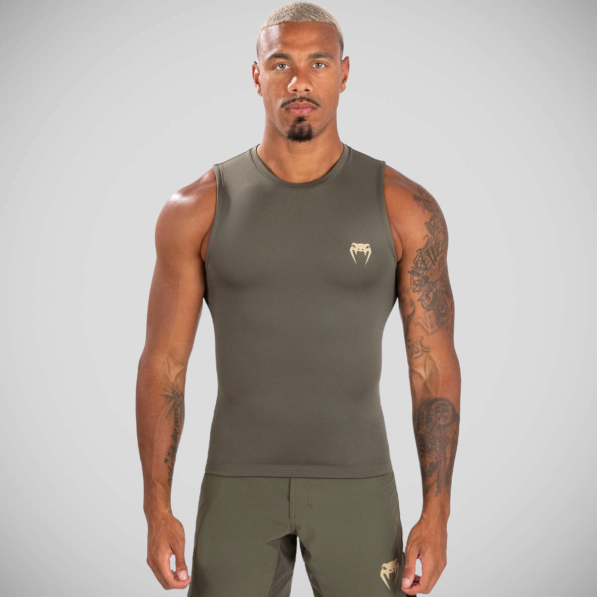 Venum Contender Sleeveless Rash Guard Khaki at Bytomic Trade and Wholesale