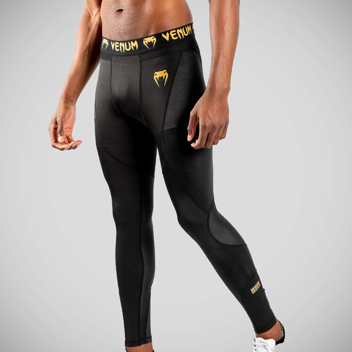 Venum G-Fit Spats Black/Gold at Bytomic Trade and Wholesale