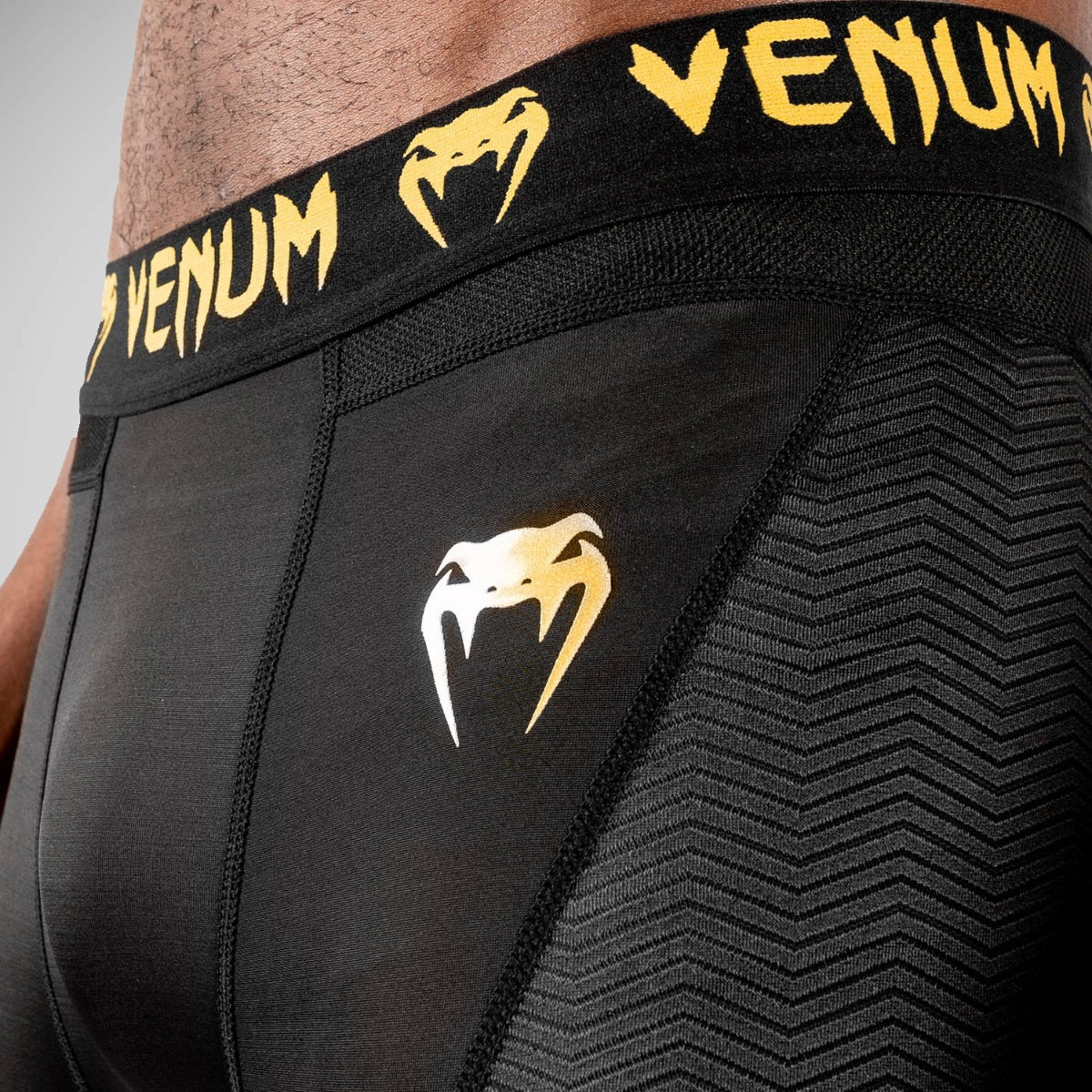 Venum G-Fit Spats Black/Gold at Bytomic Trade and Wholesale