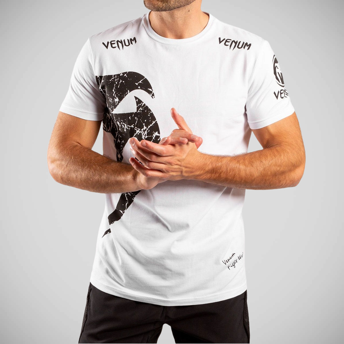 Venum Giant Men's T Shirt White/Black at Bytomic Trade and Wholesale
