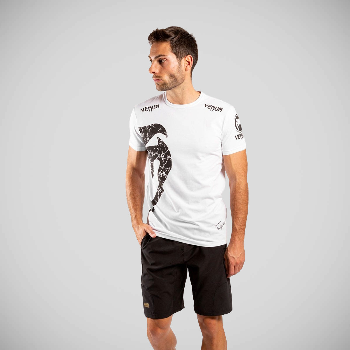 Venum Giant Men's T Shirt White/Black at Bytomic Trade and Wholesale