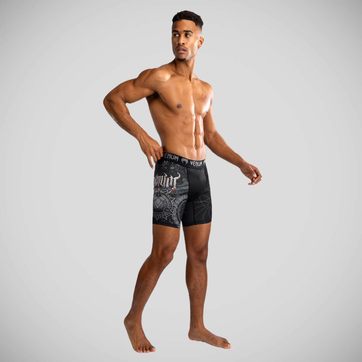 Venum Gladiator 5.0 Vale Tudo Shorts Black/Silver at Bytomic Trade and Wholesale
