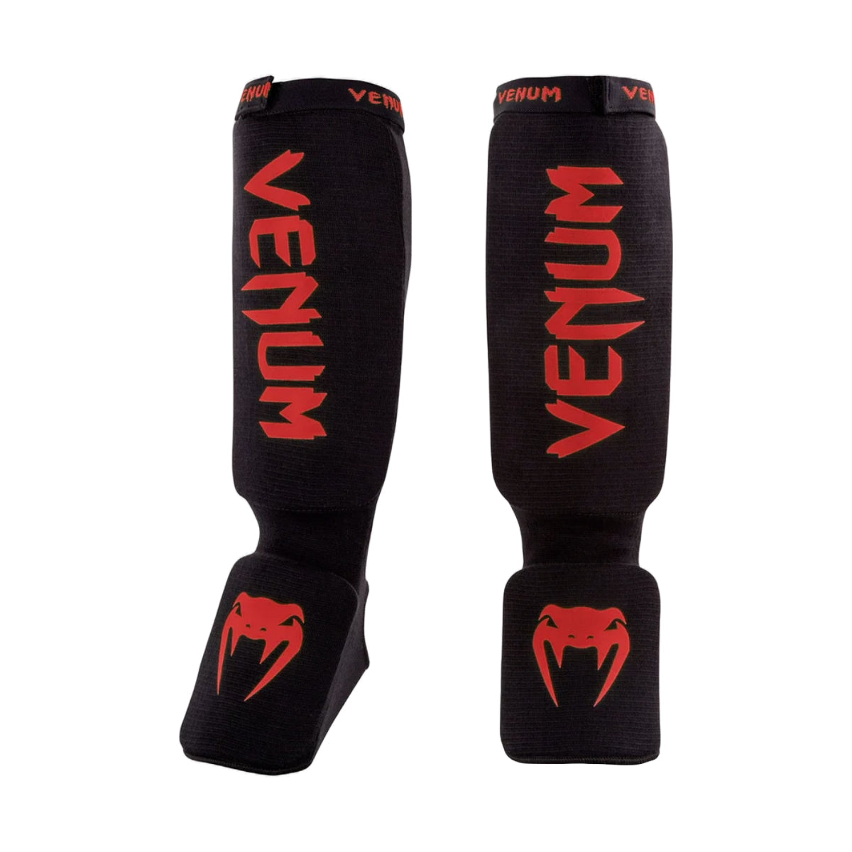 Venum Kontact Shin Guards Black/Red at Bytomic Trade and Wholesale
