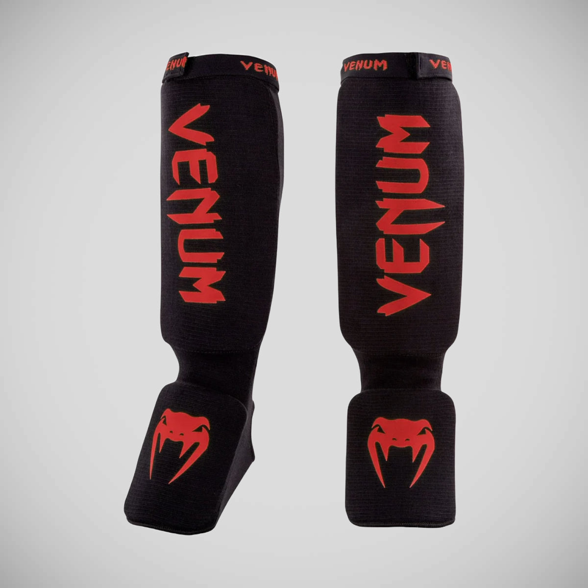 Venum Kontact Shin Guards Black/Red at Bytomic Trade and Wholesale