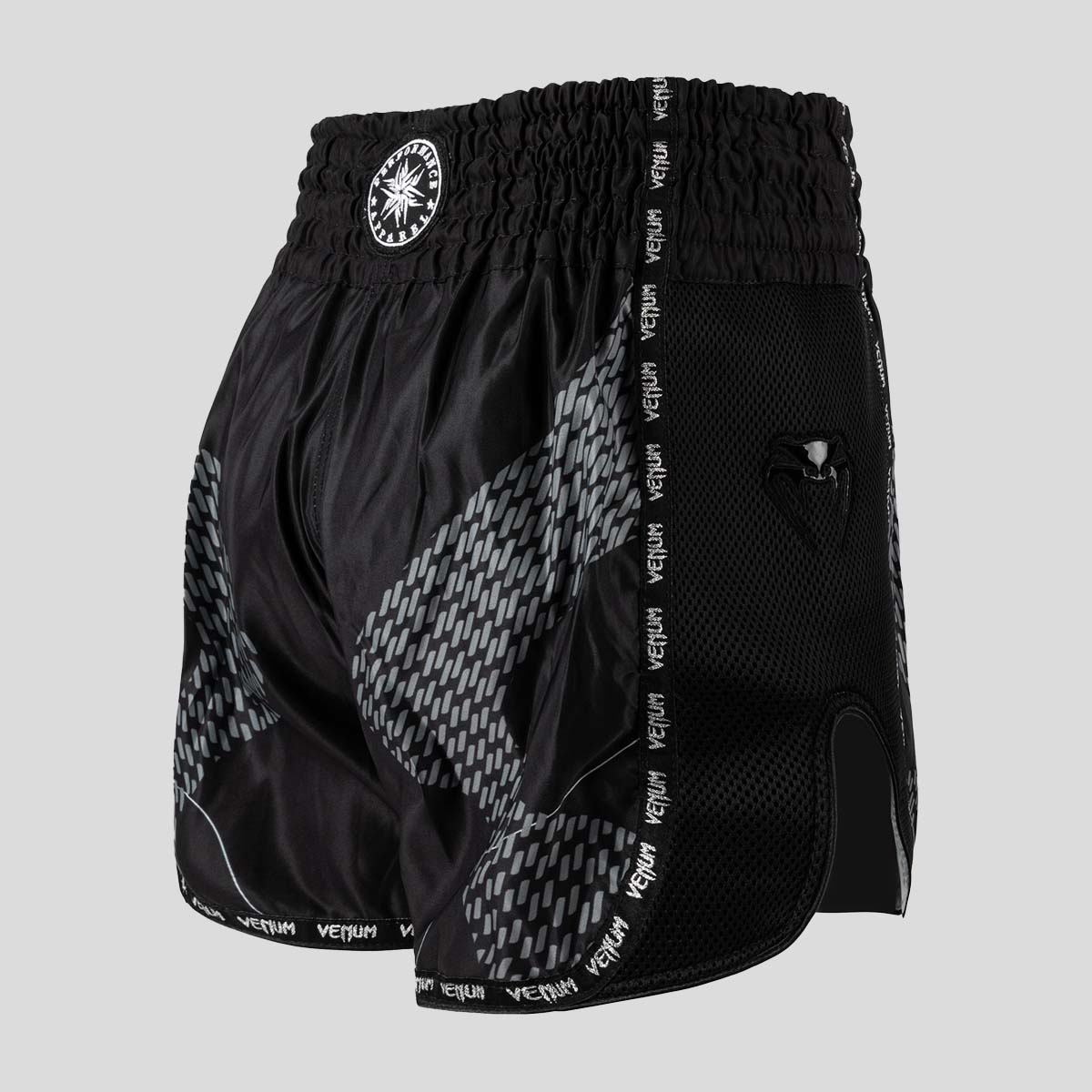 Venum Nexus Muay Thai Shorts Black/Silver at Bytomic Trade and Wholesale