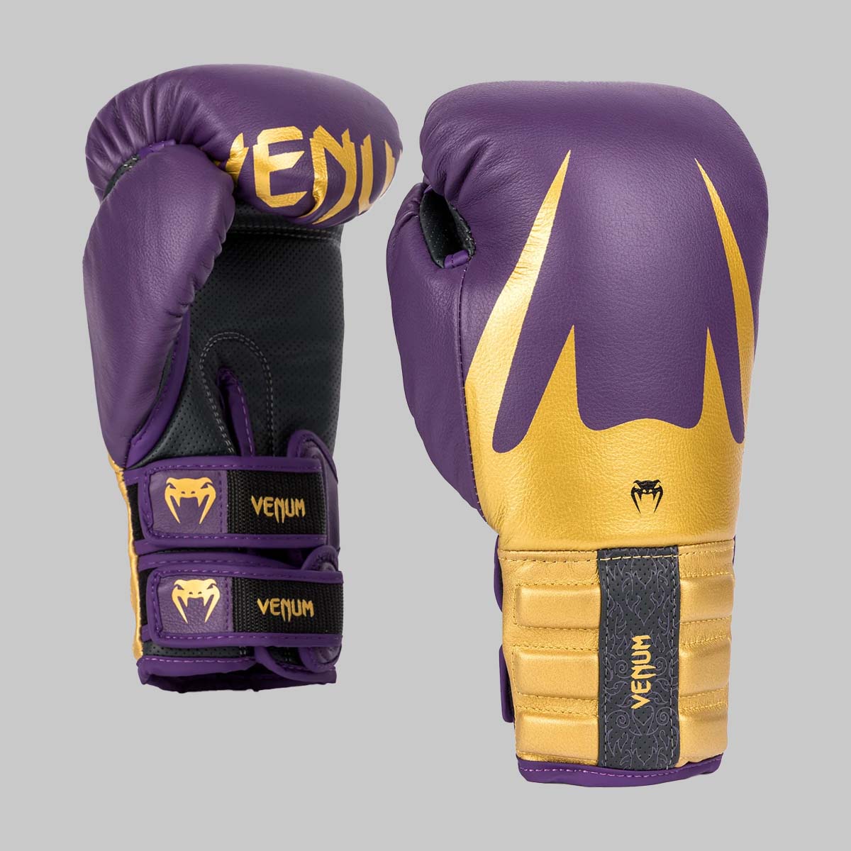 Venum Reverso Boxing Gloves Dark Purple/Gold at Bytomic Trade and Wholesale
