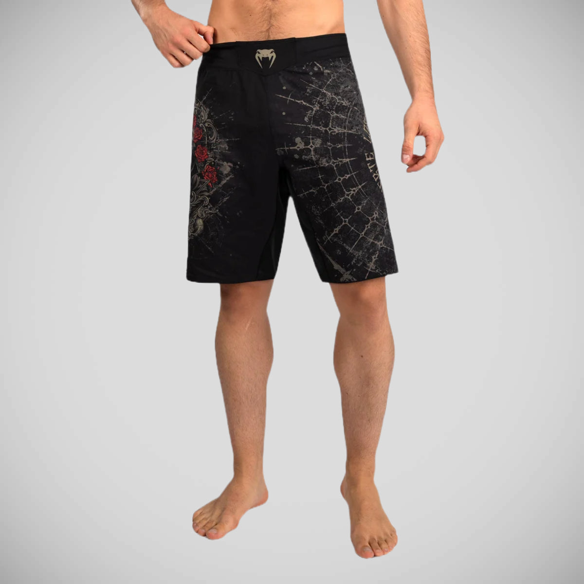 Venum Santa Muerte 5.0 Fight Shorts Black/Gold at Bytomic Trade and Wholesale