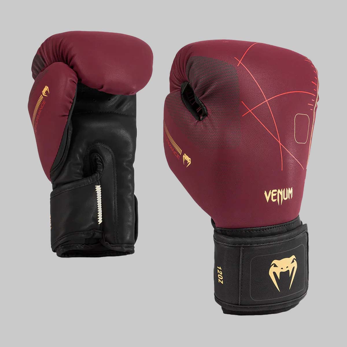Venum Tactical XT Boxing Gloves Black/Burgundy/Gold at Bytomic Trade and Wholesale