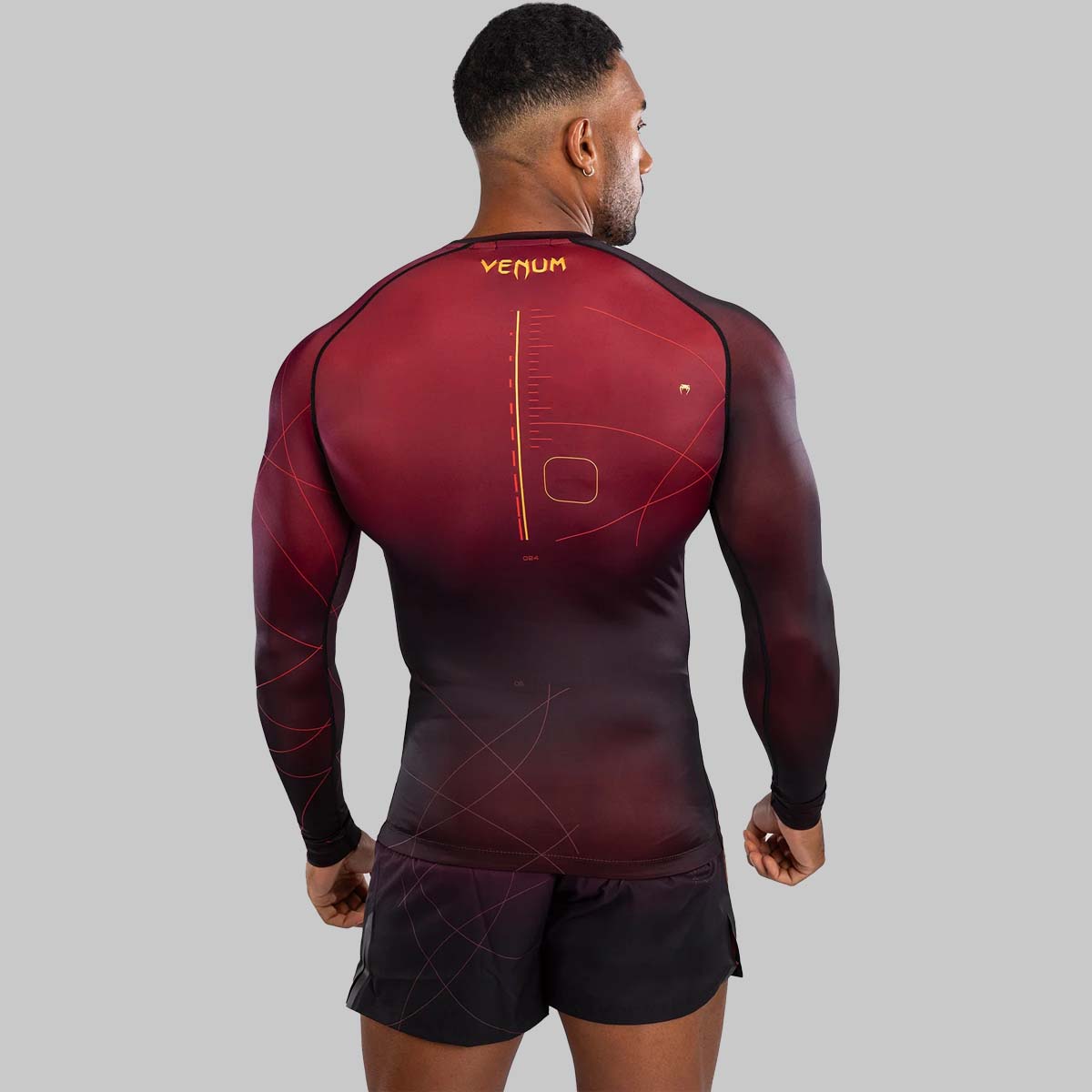 Venum Tactical XT Long Sleeve Rash Guard Black/Burgundy/Gold