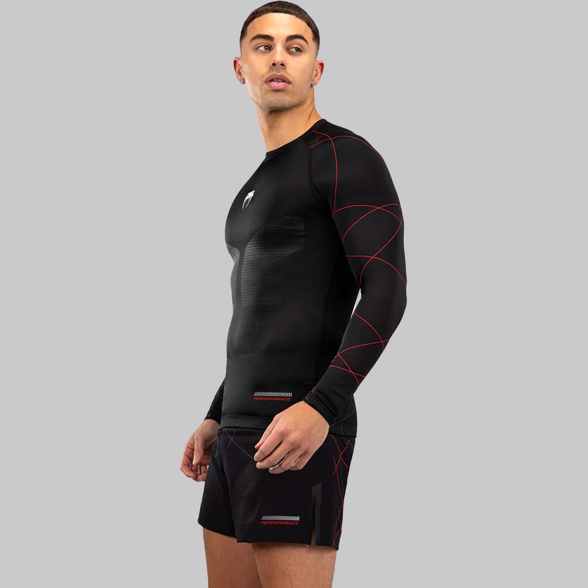 Venum Tactical XT Long Sleeve Rash Guard Black/Red