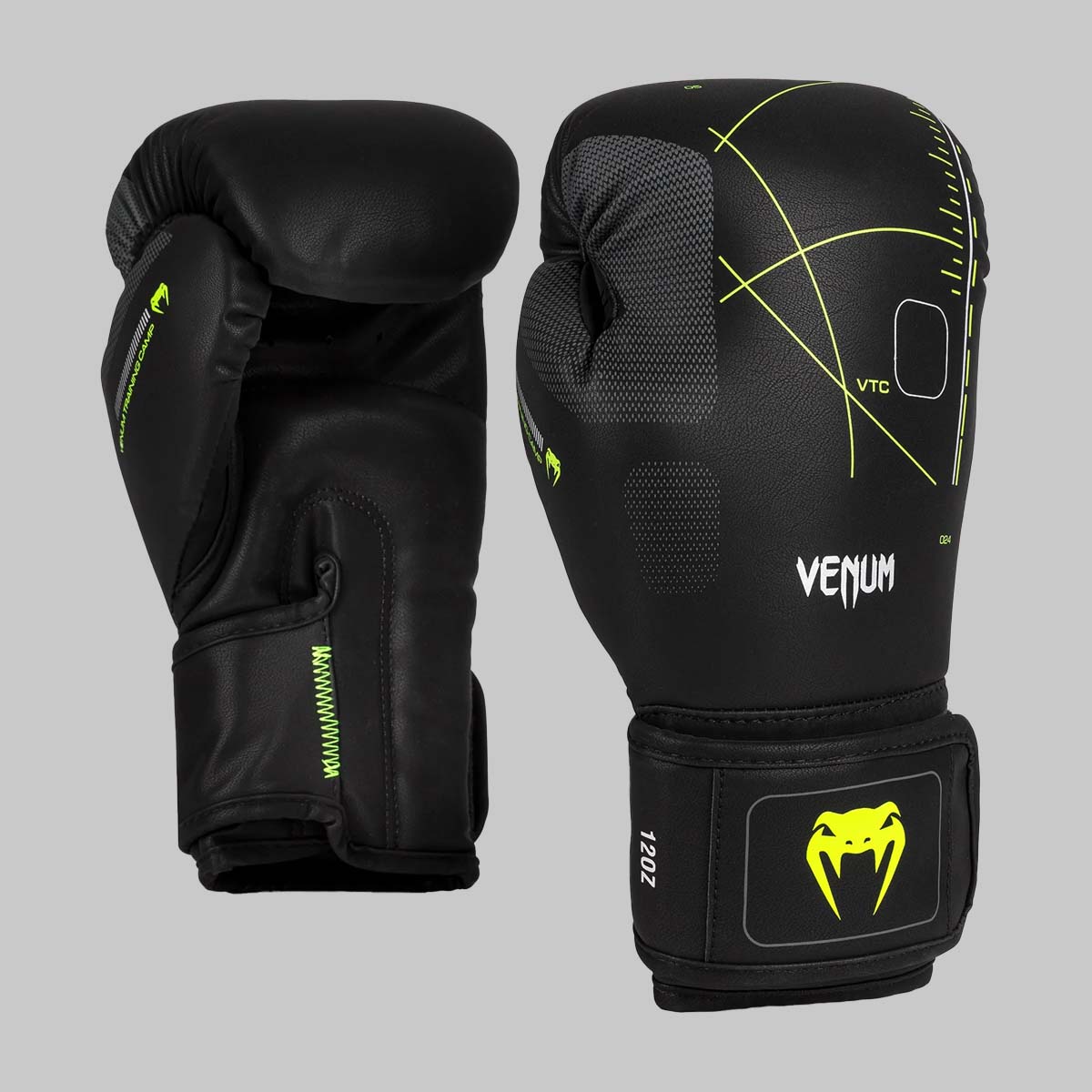 Venum Training Camp 4.0 Boxing Gloves Black/Neo Green at Bytomic Trade and Wholesale