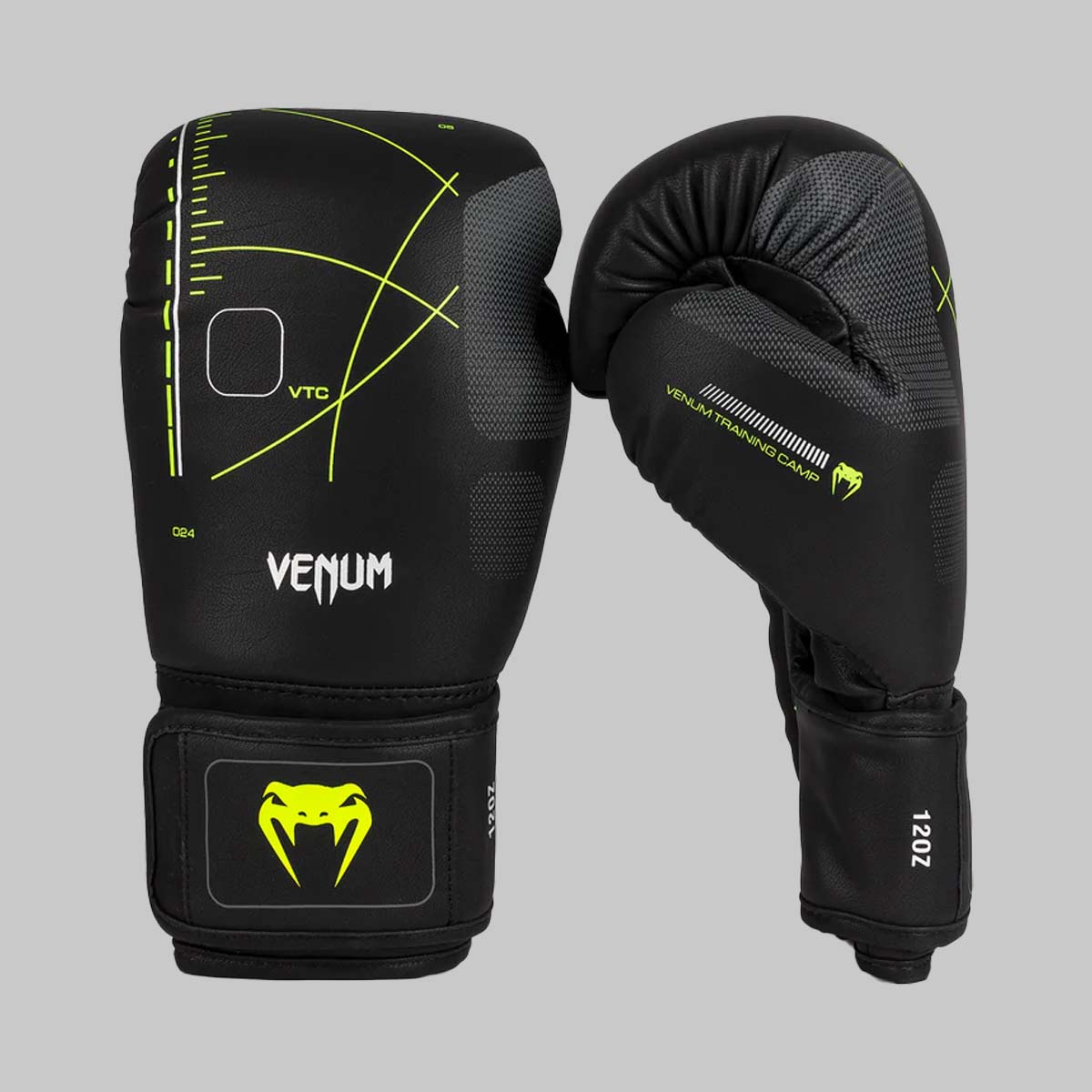 Venum Training Camp 4.0 Boxing Gloves Black/Neo Green at Bytomic Trade and Wholesale