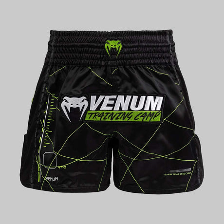 Venum Training Camp 4.0 Muay Thai Shorts Black/Neo Green at Bytomic Trade and Wholesale