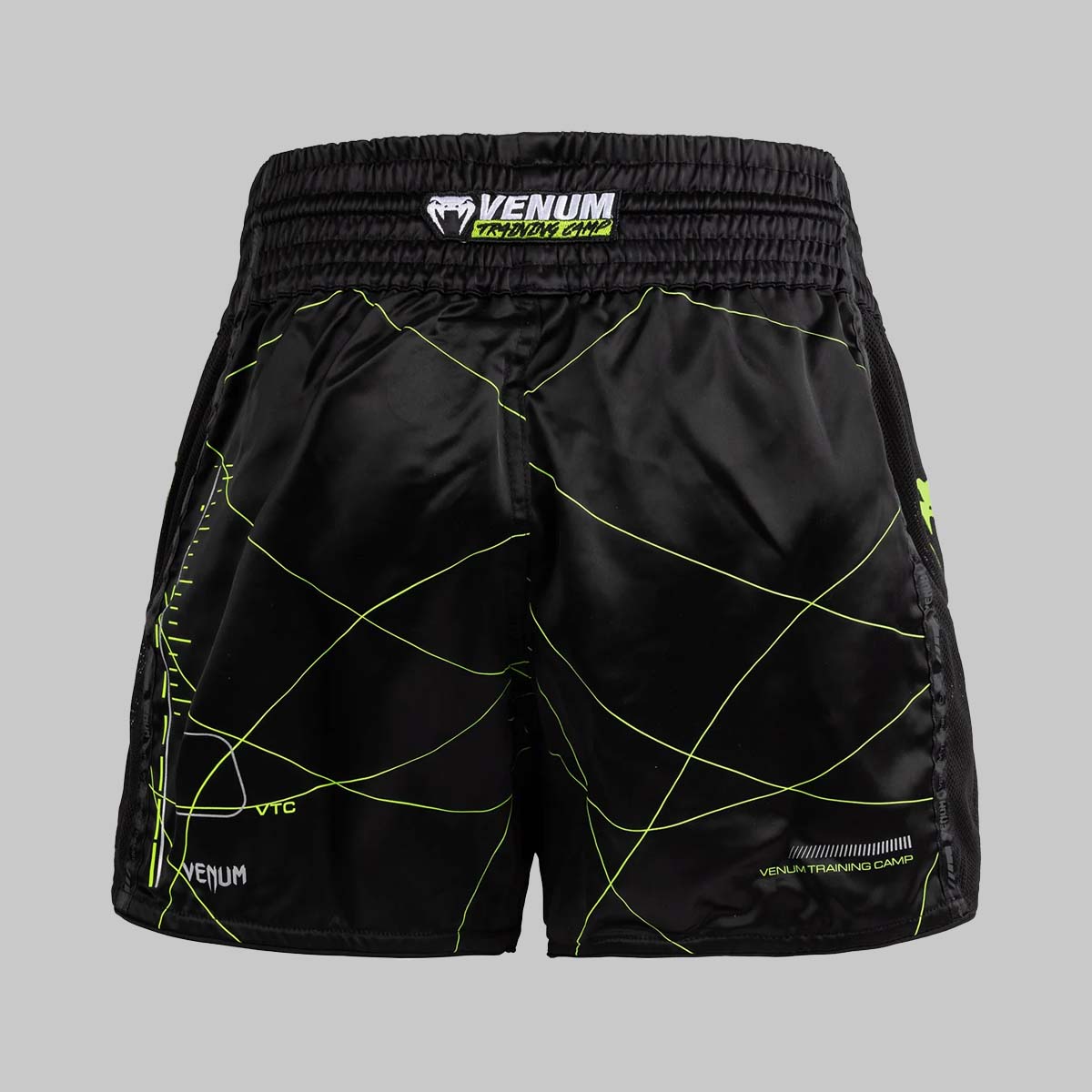 Venum Training Camp 4.0 Muay Thai Shorts Black/Neo Green at Bytomic Trade and Wholesale