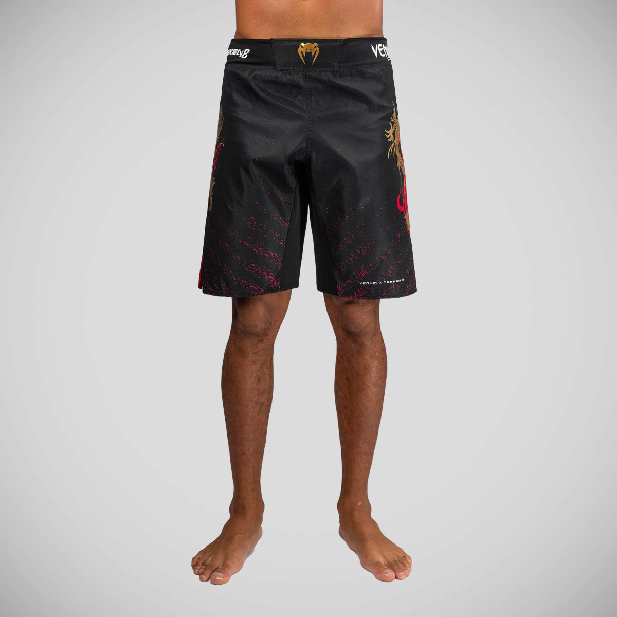 Venum x Tekken 8 Marshall Law Fight Shorts Black/Gold at Bytomic Trade and Wholesale