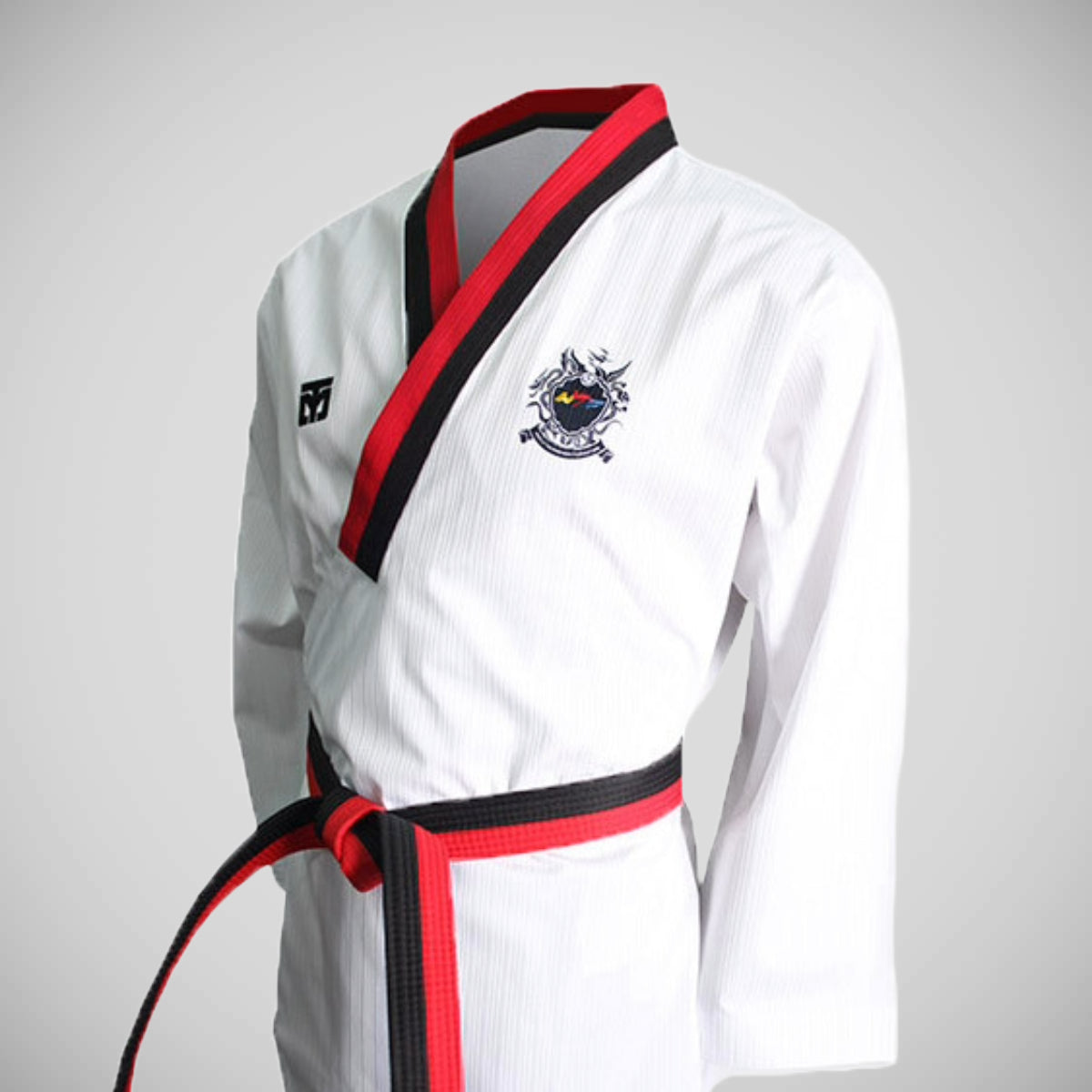 White Mooto Taebek Poomsae Poom Uniform at Bytomic Trade and Wholesale