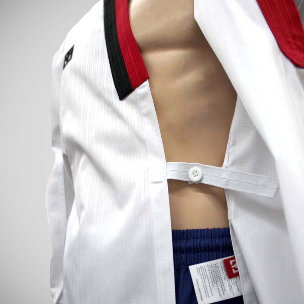 White Mooto Taebek Poomsae Poom Uniform Kids at Bytomic Trade and Wholesale