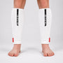 White/Black Bytomic Red Label Elasticated Shin Guards