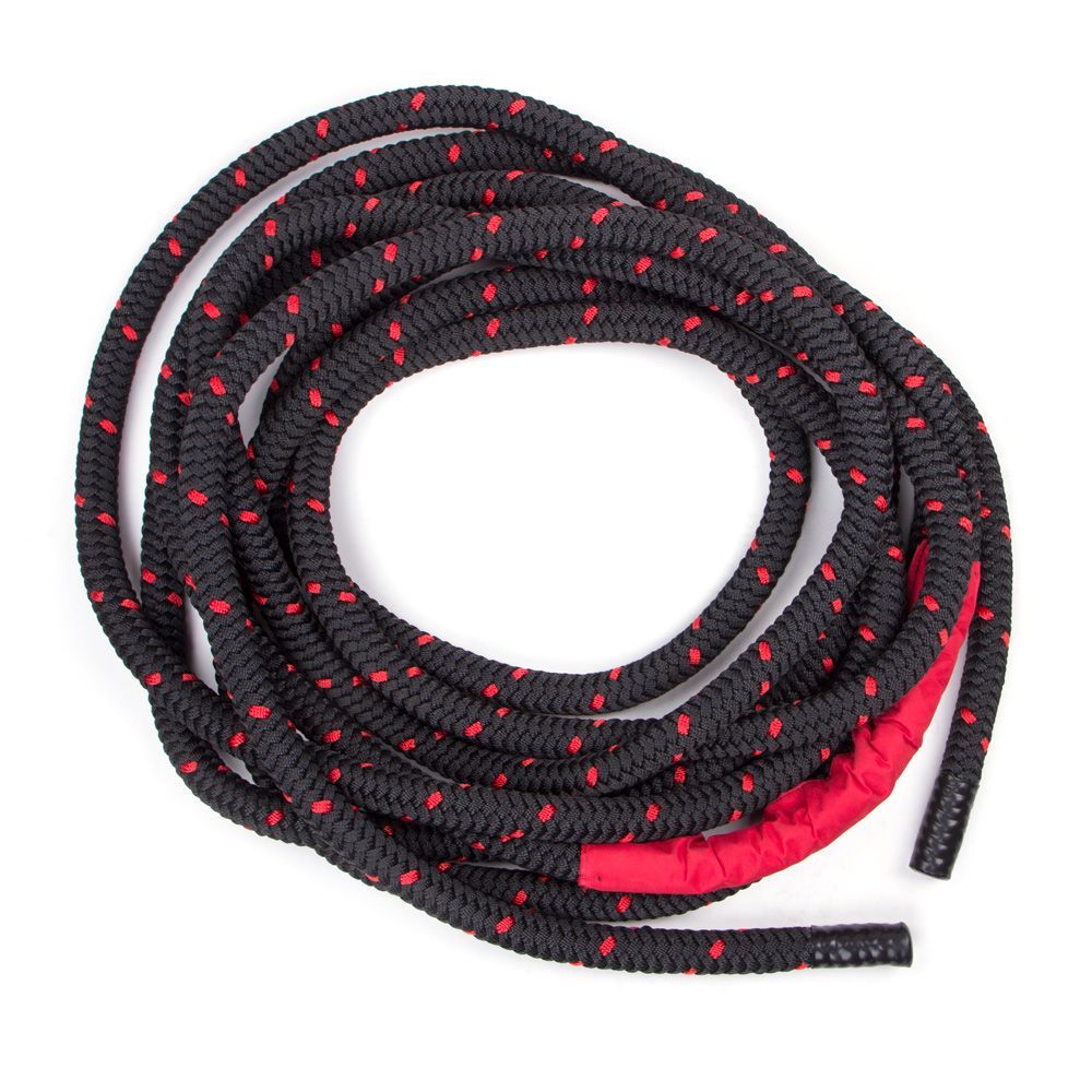 TOP TEN Battle rope 15 m blackgreen 40 mm Black - Red at Bytomic Trade and Wholesale