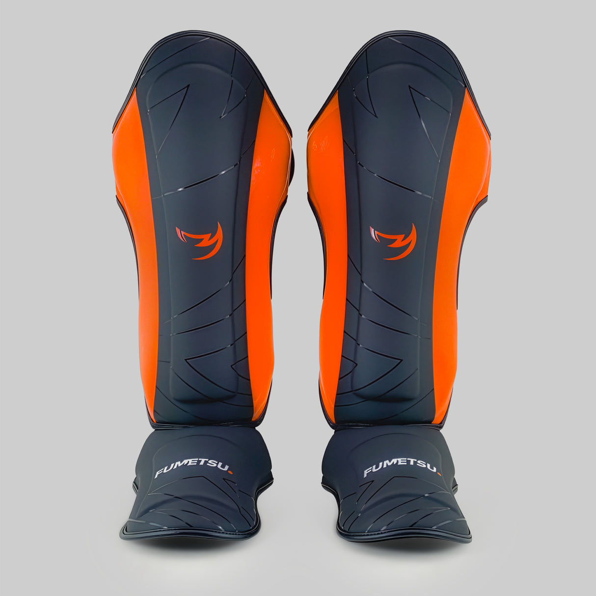 Fumetsu Icon Thai Shin Guards Black/Orange at Bytomic Trade and Wholesale