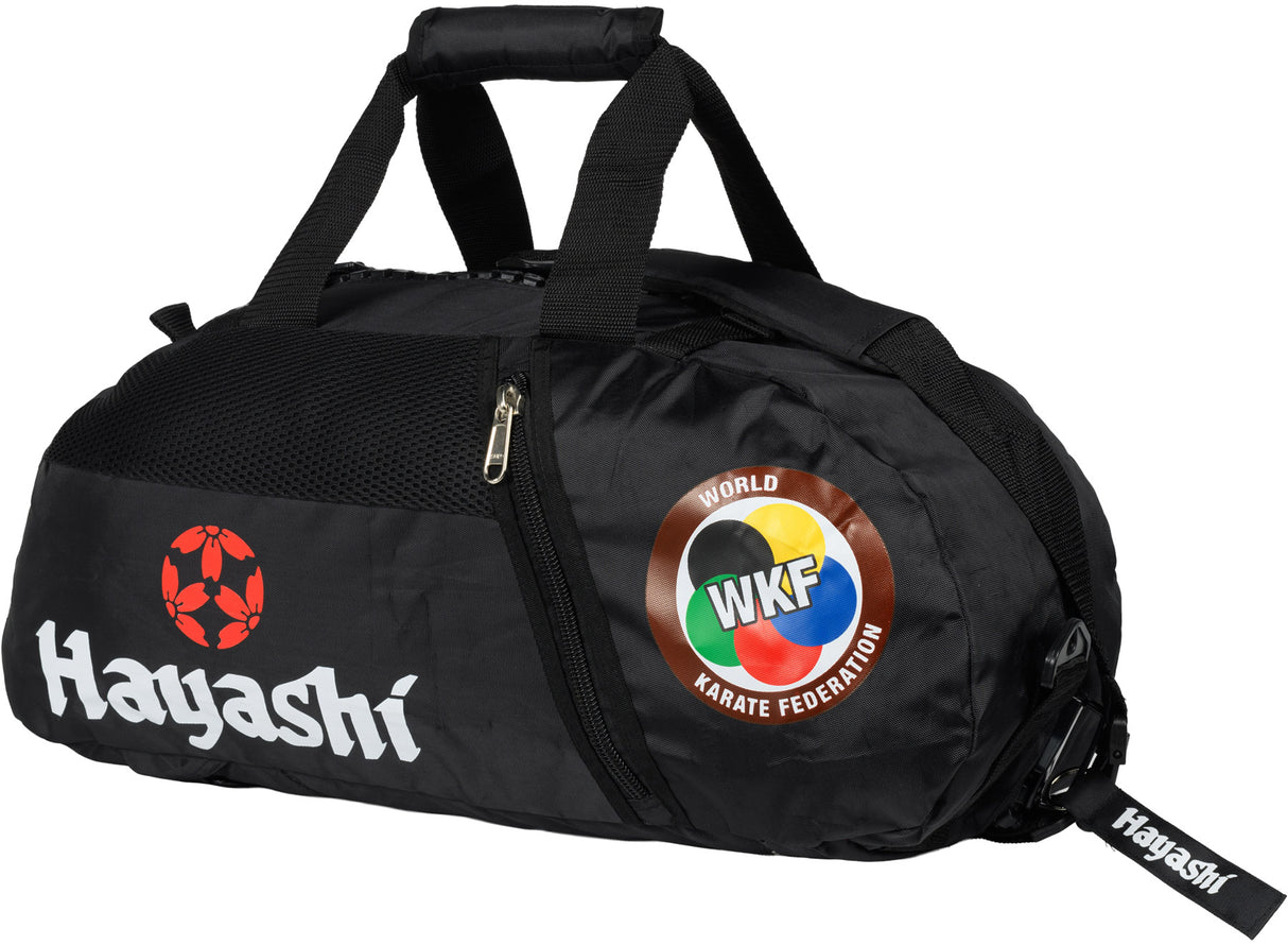 Hayashi BackpackSportsbag combination “WKF” 67cm x 36cm x 33cm Black at Bytomic Trade and Wholesale